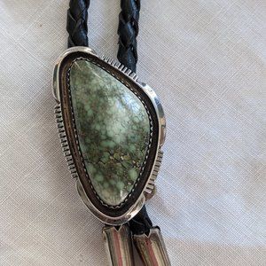 Michael Perry NAVAJO Sterling Silver CARICO LAKE TURQUOISE BOLO Tie